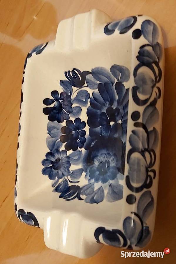 Talerze popielniczki fajans Włocławek PRL Kluczbork