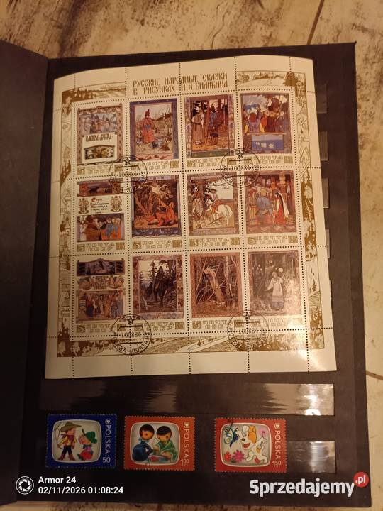 Klaser znaczki sztuka malarstwo kreskowki Krze Duże