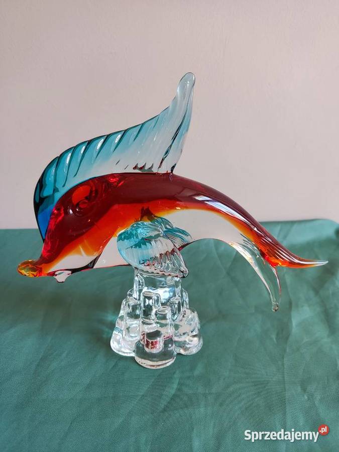 Figurka szklana ryba Murano Porcelana i szkło Głuchołazy