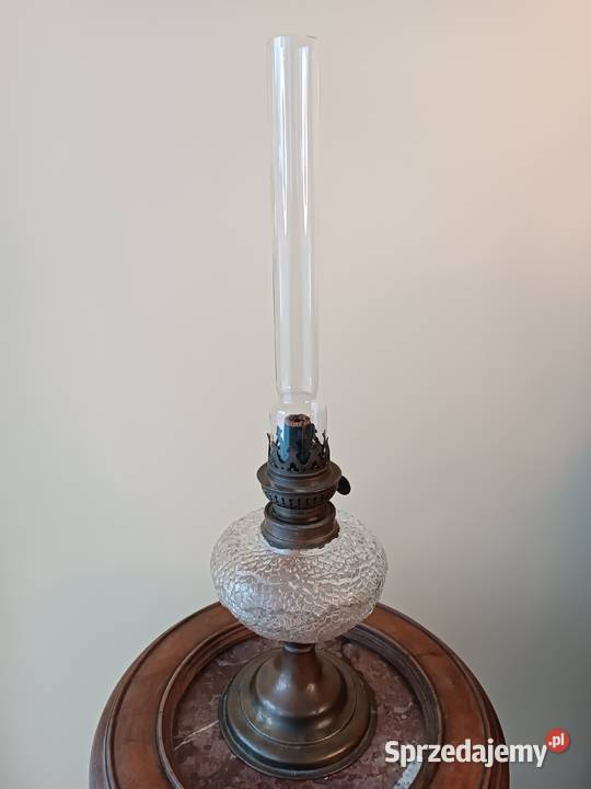 Stara lampa naftowa mosiądz Francja Budzyń sprzedam