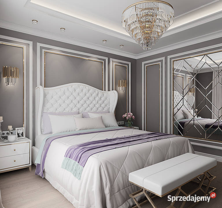 Łóżko glamour beżowe tapicerowane 180x200 Warszawa