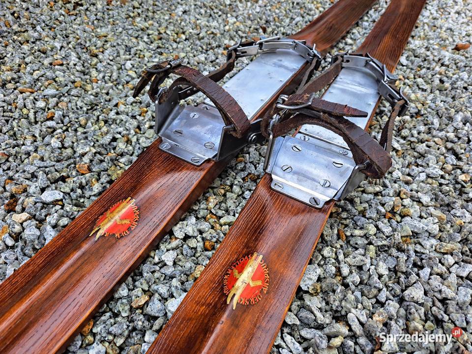 Stare drewniane narty 1918 dolnośląskie Szklarska Poręba