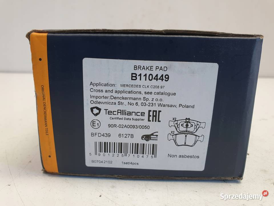 Mercedes CLK W209 30 V6 KLOCKI HAMULCOWE Przód Rudka