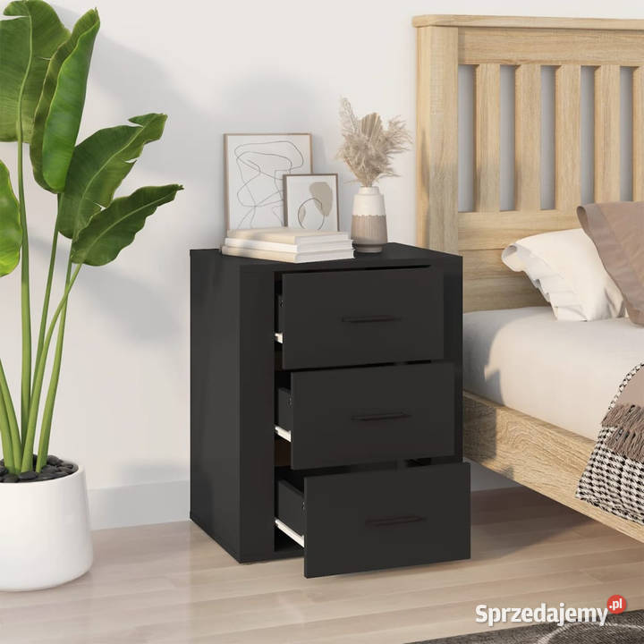 Szafka nocna czarna 50x36x60 materiał Warszawa