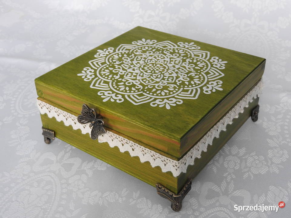 Szkatułka skrzynka na drobiazgi drewniane Bytom