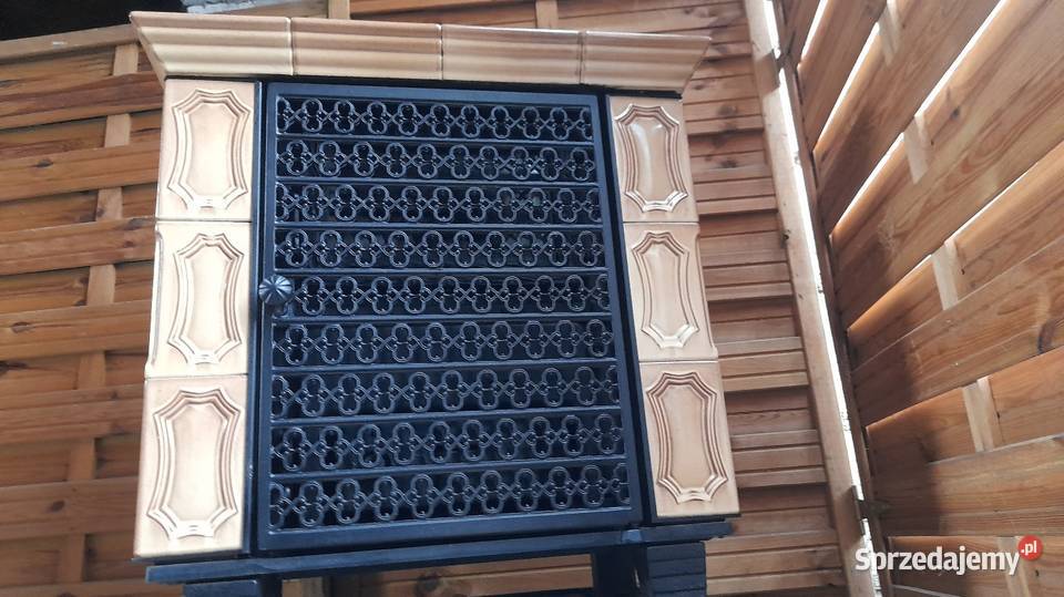 Piec kominek kaflowo żeliwny szamot Niemiecki Piece wolnostojące