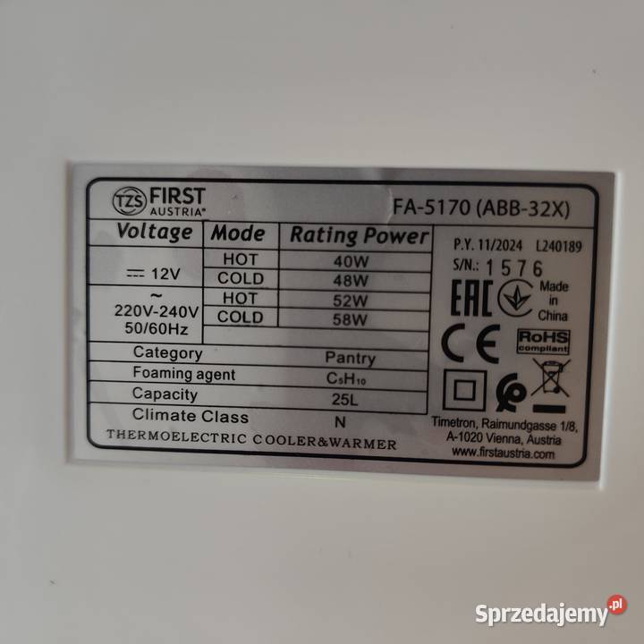 Lodówka turystyczna 32L