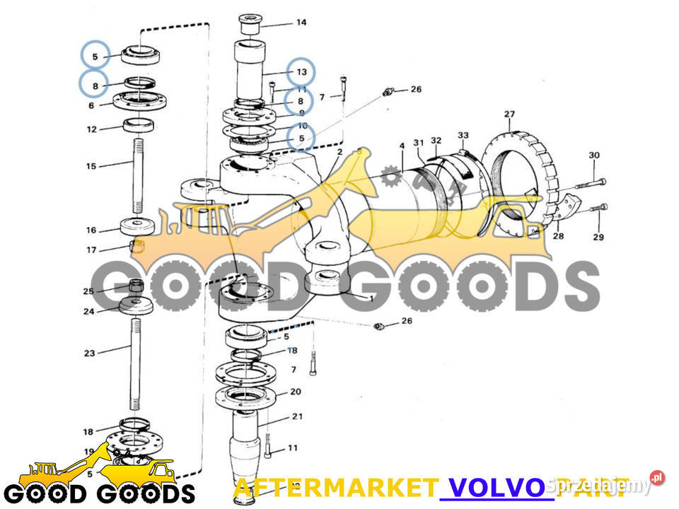 VOLVO SWORZEŃ ŁOŻYSKO PRZEGUBU 11050973 11051091 Władysławów