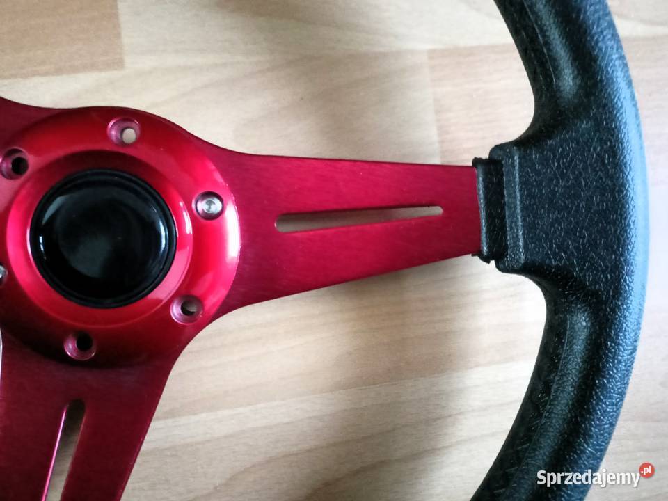 Kierownica czerwona sportowa 350mm Tarnobrzeg