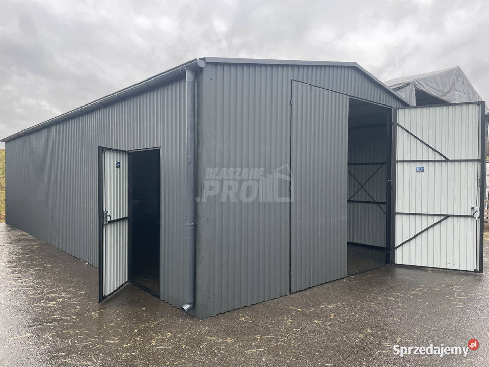 Hala Garaż 7x11 m brama dwuskrzydłowa drzwi Braniewo