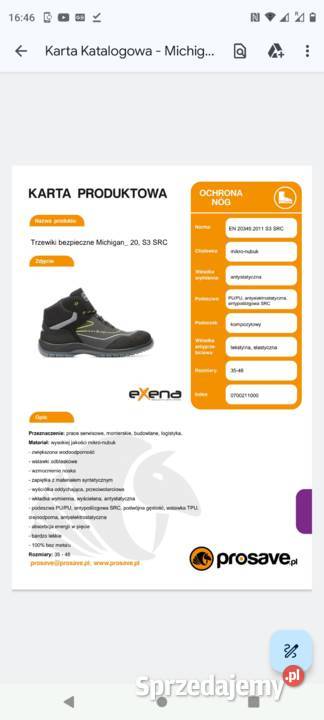 Buty robocze Exena zachodniopomorskie Szczecin