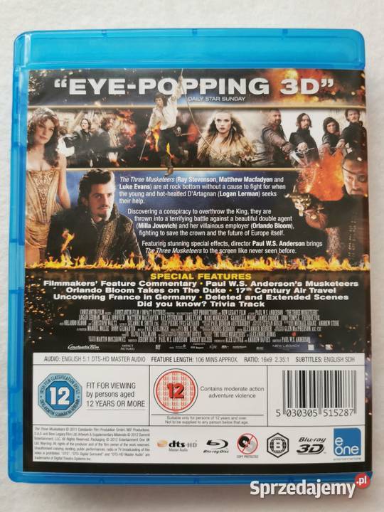 The Three Musketeers Trzej Muszkieterowie Bluray Wytrzyszczki