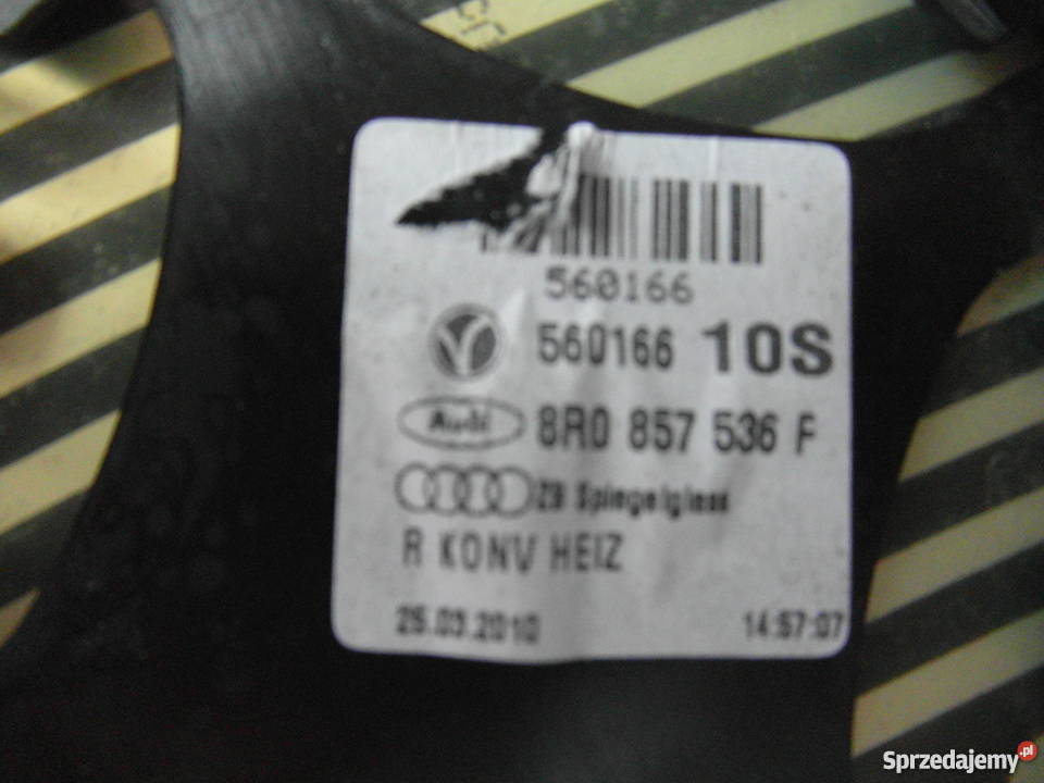 WKŁAD LUSTERKA PRAWY 8R0857536F AUDI Q5 Q7 Pozostałe