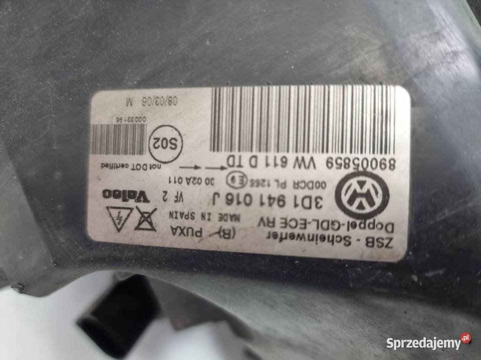 LAMPA PRAWA PRZÓD VOLKSWAGEN PHAETON LONG Pozostałe sprzedam