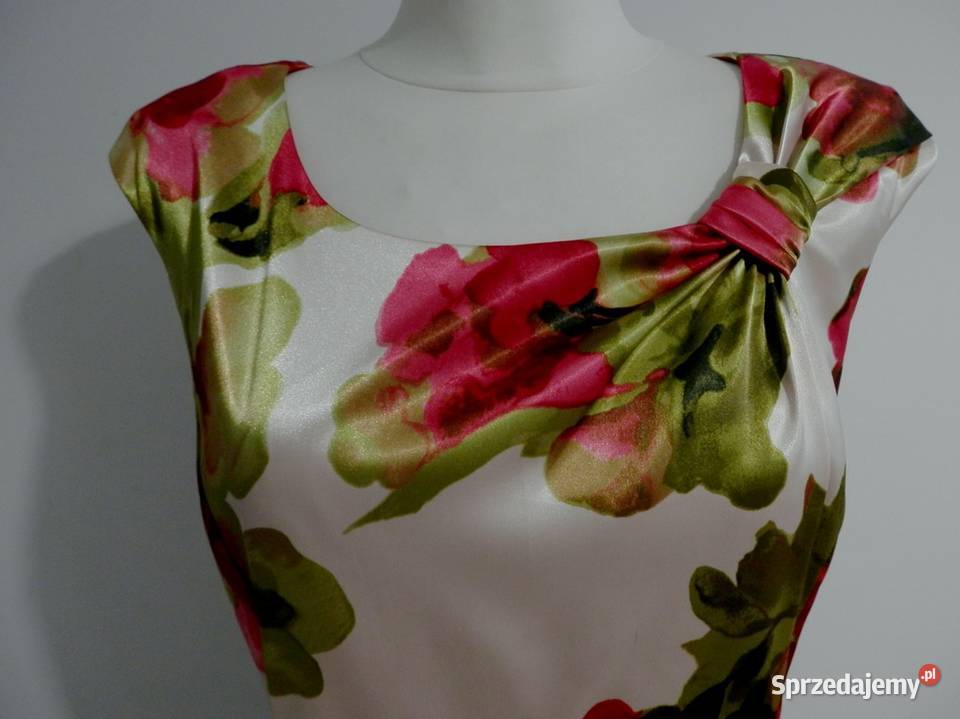 Sukienka Wieczorowa Imprezowa Satynowa Łomża