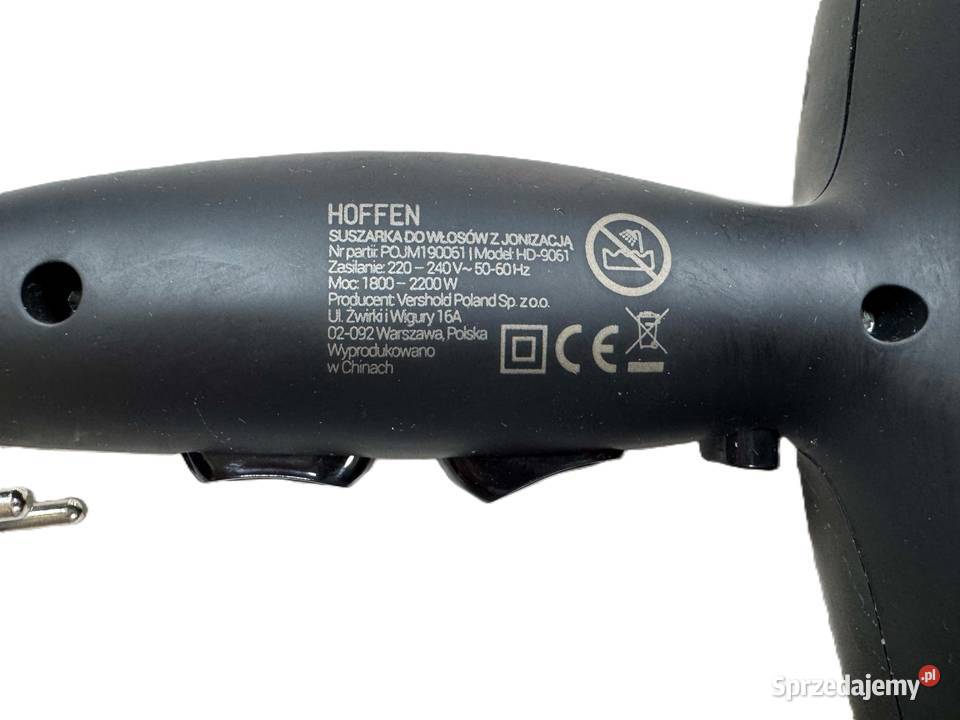 HOFFEN Suszarka do włosów z dyfuzorem HD9061 Elbląg