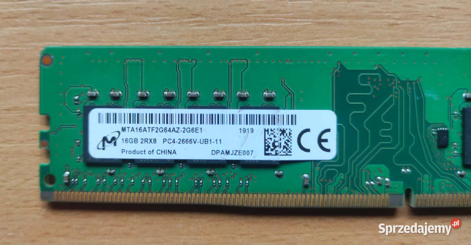 Micron Kingston 32GB 2x16GB 2666MHz Pamięć RAM Pamięci Żyrardów sprzedam