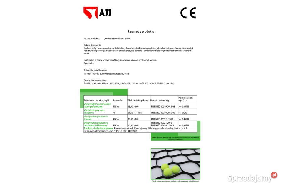 Geosiatka Komórkowa Geokrata 25MK 26x63m Materiały budowlane Szczecin