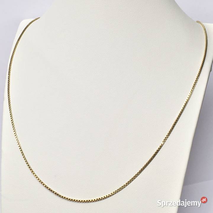 Złoty ŁAŃCUSZEK damski 750 18K cudowna KOSTKA 61 Warszawa