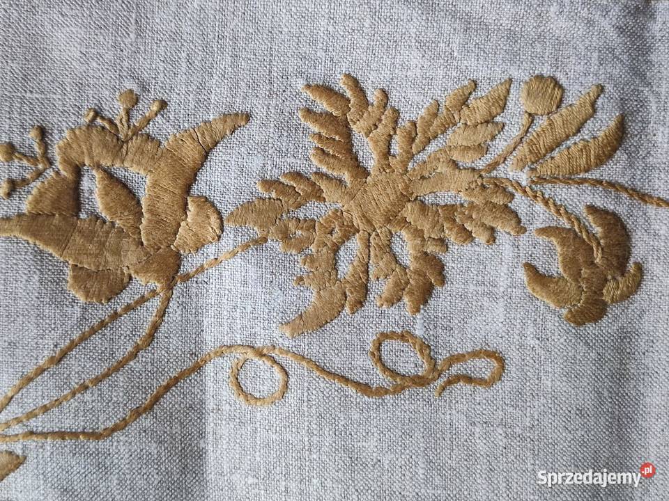 Serwetki haftowane rekodzielo beżowy śląskie
