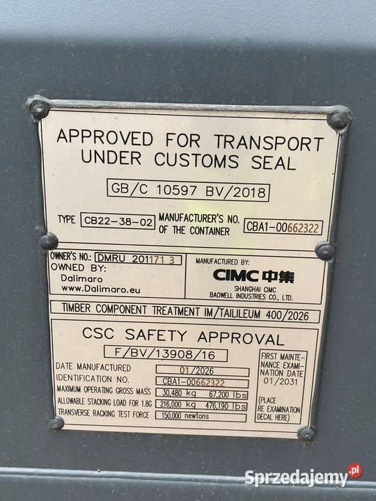6m 20DC Kontener Morski Nowy