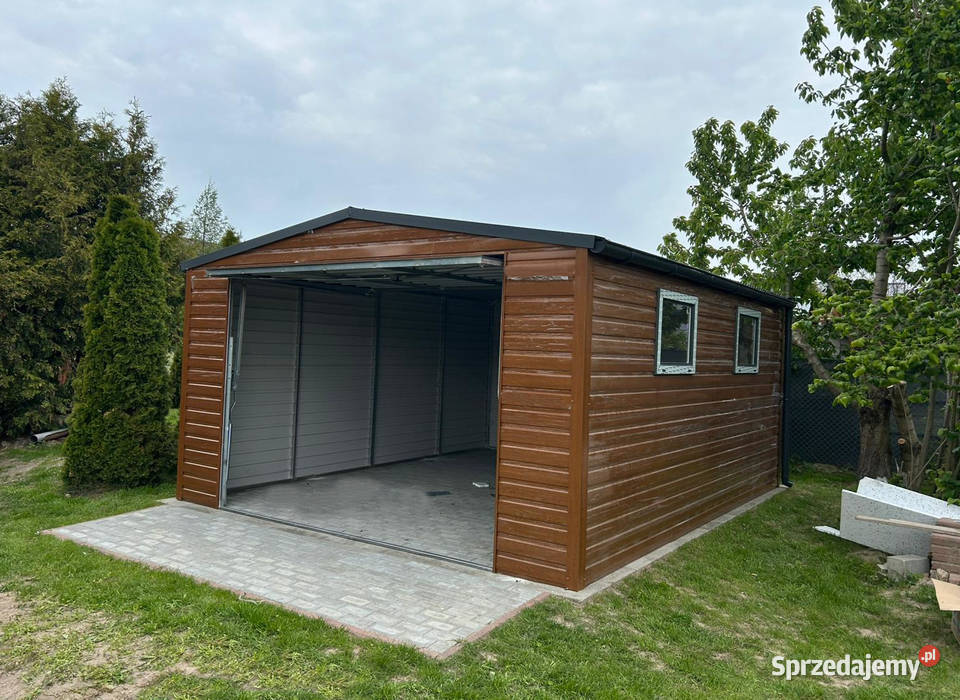Garaż blaszany 4x6m drewnopodobny dach opolskie Opole sprzedam