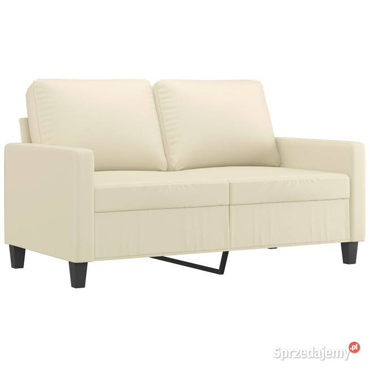 2osobowa sofa z poduszkami kremowa sztuczna Warszawa