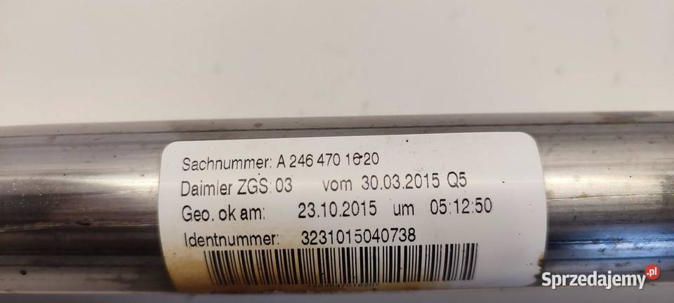 MERCEDES X117 CLA WLEW PALIWA A2464701020 Wlewy paliwa