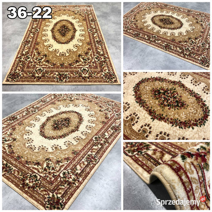 Gęsty dywan 200x300 beżowy klasyczny 3622 Białystok