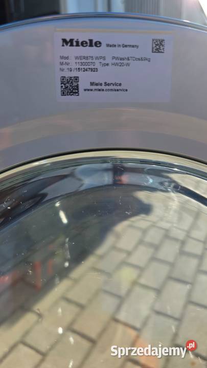 Pralka Miele WER 875 WPS PowerWash TwinDos 9 dolnośląskie Wrocław sprzedam