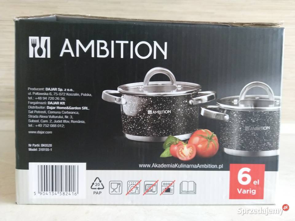 NAJTANIEJ Zestaw Garnków Garnki Ambition Varig 6