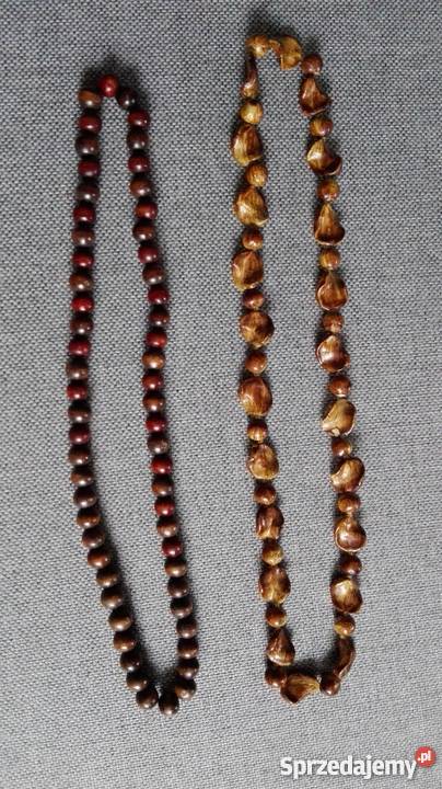 DWA NASZYJNIKI DREWNO Zegarki i Biżuteria Łódź sprzedam