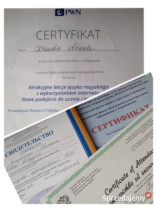 Korepetycji z języka rosyjskiego udziela Warszawa