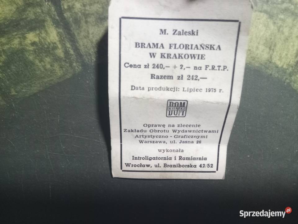 Obraz Brama Floriańska w Krakowie