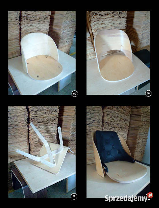 Stelaż do krzesła siedzisko drewniane ze sklejki Kamień