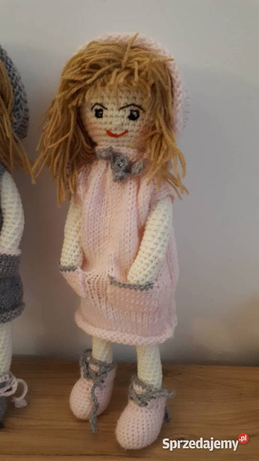 Lalka wykonana na szydełku z włóczki Kraków sprzedam