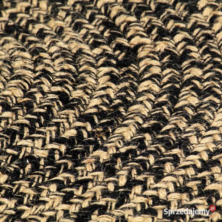 vidaXL Ręcznie wykonany dywan juta czarny i