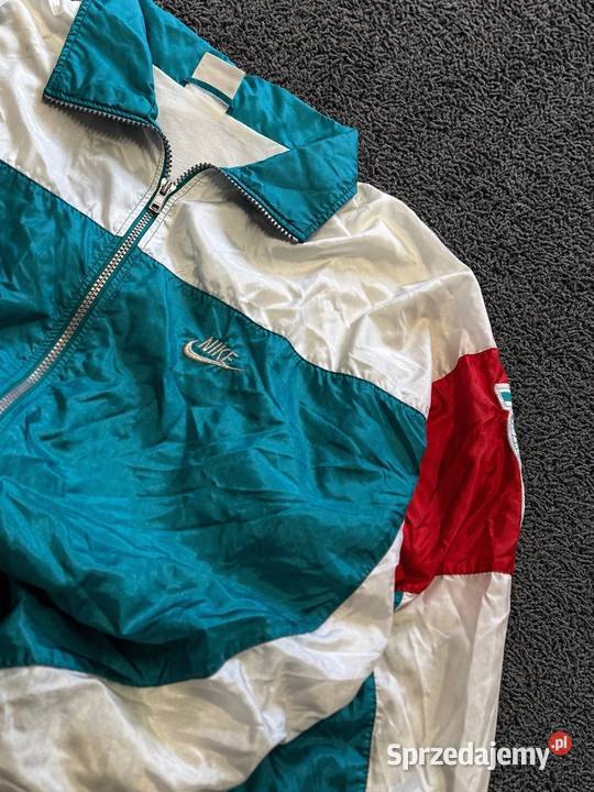 VINTAGE NIKE BOMBER JACKET 1990S BLUE SIZE L Łowicz