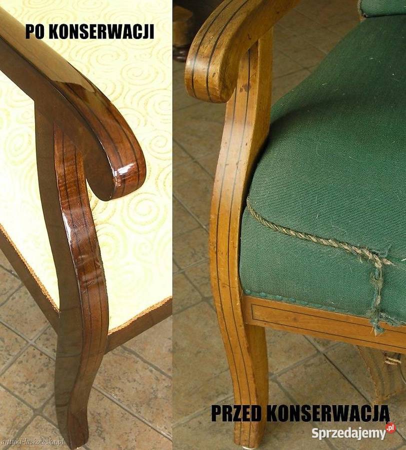 Fotel Biedermeier uszatek Sopot