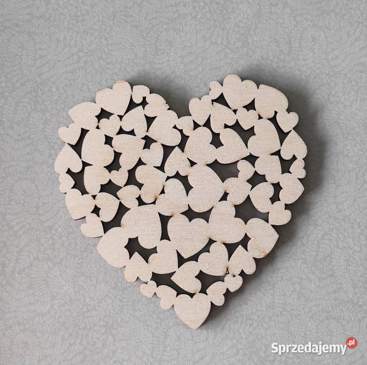 Serce2 dekor decoupage scrapbooking makrama Tczew