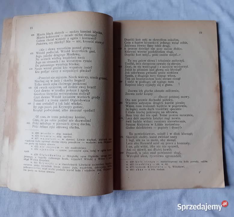 Adam Mickiewicz Grażyna Powieść litewska Wyd