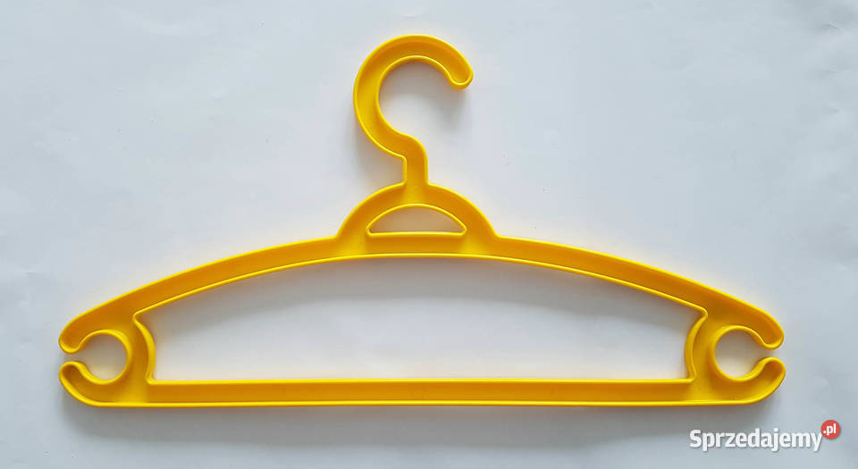 Wieszak na ubrania plastikowy żółty do ubrań Legnica