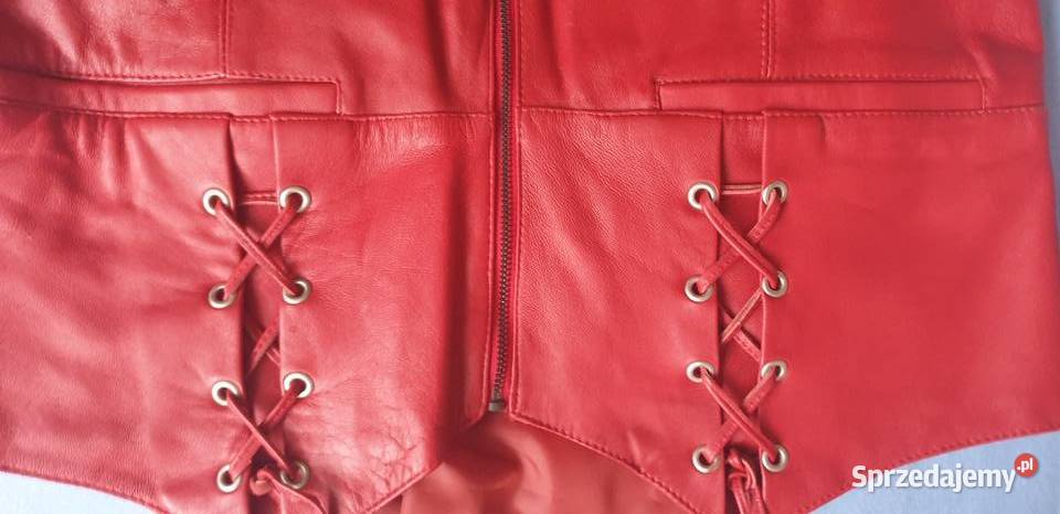 Kamizelka skórzana wiązana XXL Nowa śląskie Rydułtowy