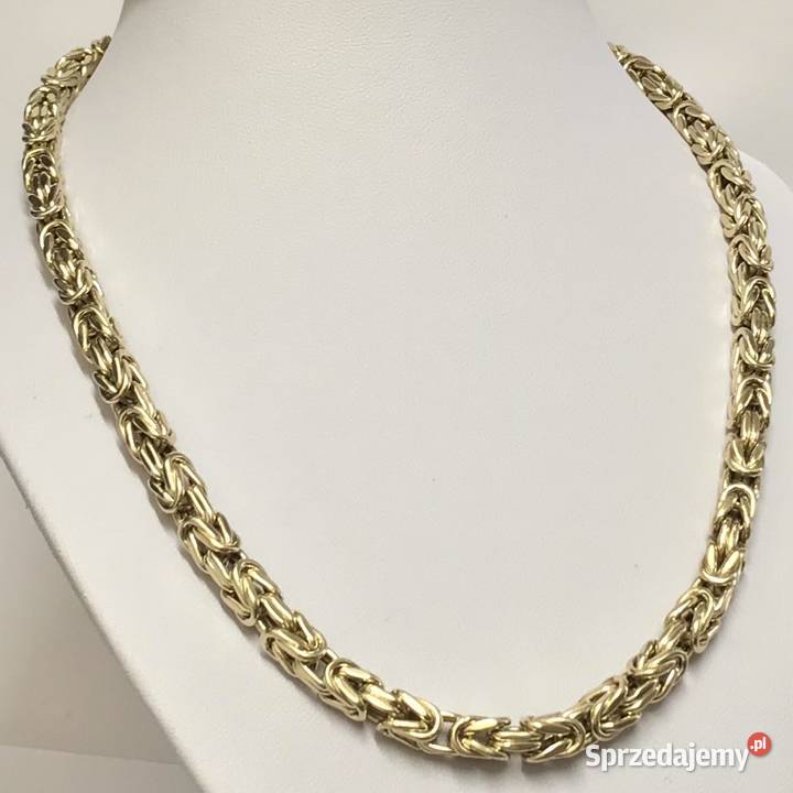 Złoty ŁAŃCUSZEK damski 14K KRÓLEWSKI cud 66 Naszyjniki Warszawa
