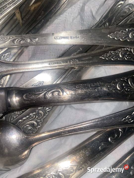 Sprzedam komplet posrebrzany sztućce PRL Warszawa