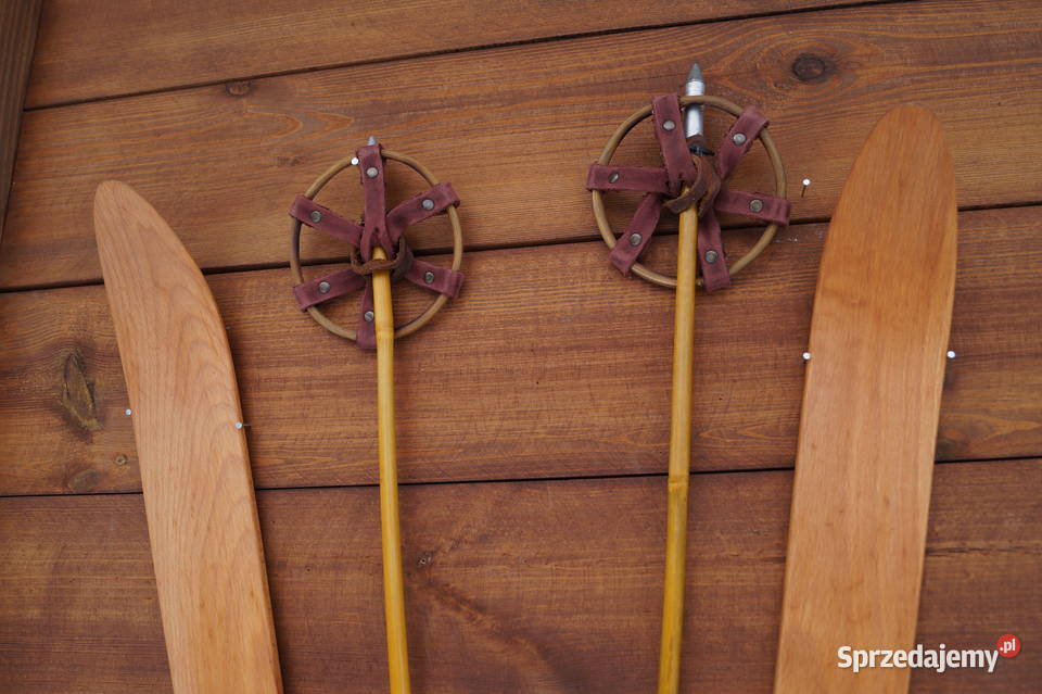 Stare narty dziecięce 90 kijki Pruchnik