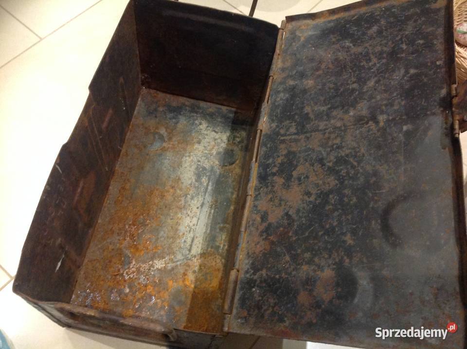 Stara Skrzynka Metalowa ZES CHOJNÓW Sygnowana Nowa Sól