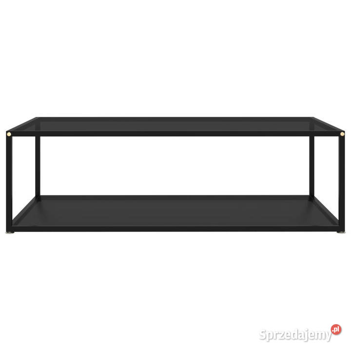 Stolik kawowy czarny 120x60x35 szkło hartowane Warszawa