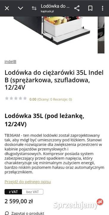 Lodówka sprężarkowa WAECO jacht kamper przyczepa Poznań