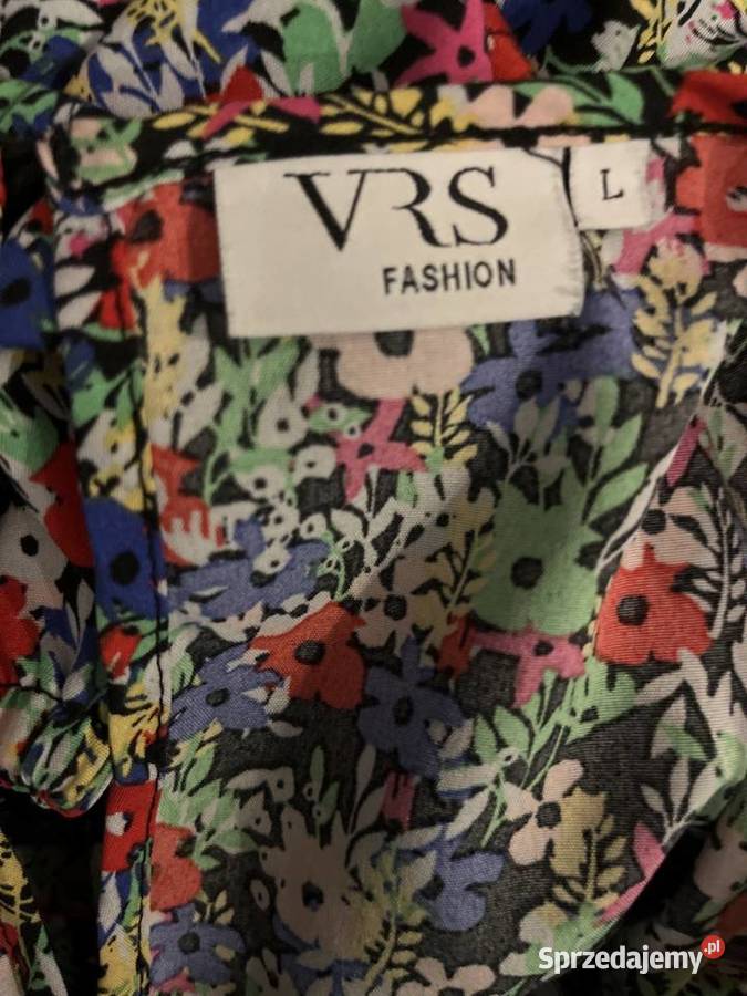 Vrs fashion sukienka modny wzór kwiaty floral Kwiatki Choszczno